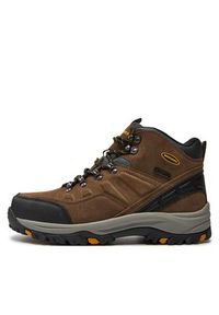skechers - Skechers Trapery Pelmo 64869/KHK Brązowy. Kolor: brązowy. Materiał: zamsz, skóra #3