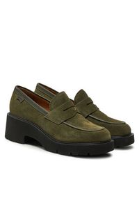 Camper Loafersy Milah K201425-021 Zielony. Kolor: zielony. Materiał: skóra, zamsz #7