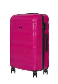Ochnik - Komplet walizek na kółkach 19'/24'/28'. Kolor: różowy. Materiał: materiał, poliester, guma, kauczuk #12