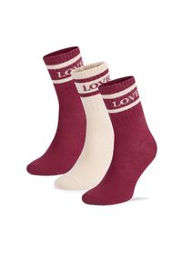 Fila Zestaw 3 par wysokich skarpet unisex F3608-AW24 (3-pack) Różowy. Kolor: różowy. Materiał: bawełna