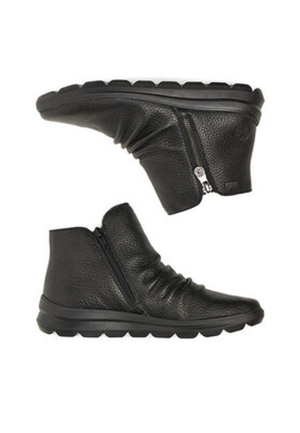 Rieker Botki Z0056-00 Czarny. Kolor: czarny. Materiał: skóra