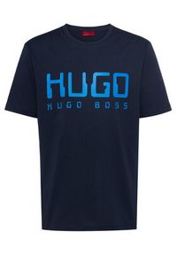 Hugo T-Shirt Dolive203 50430758 Granatowy Regular Fit. Kolor: niebieski. Materiał: bawełna #4