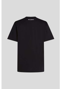 Karl Lagerfeld t-shirt bawełniany x The Ultimate icon kolor czarny. Okazja: na co dzień. Kolor: czarny. Materiał: bawełna. Długość rękawa: krótki rękaw. Długość: krótkie. Wzór: haft. Styl: casual, klasyczny #9