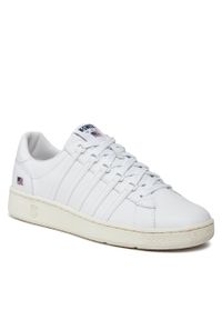 Sneakersy K-Swiss 08549-132-M Vntge As Wht/Rhbrb. Kolor: biały. Materiał: skóra