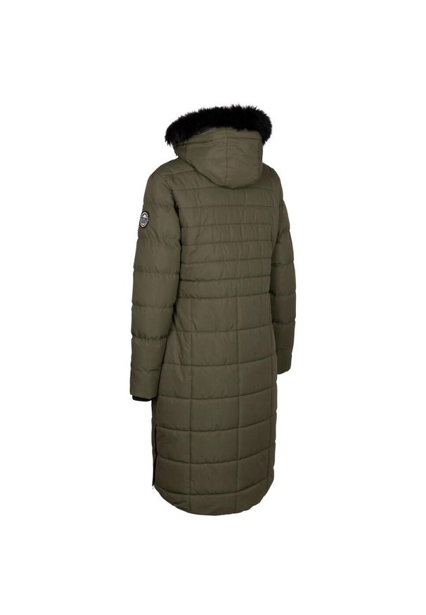 TRESPASS - Kurtka Ocieplana Damska Sasha. Kolor: zielony. Materiał: puch. Sport: turystyka piesza