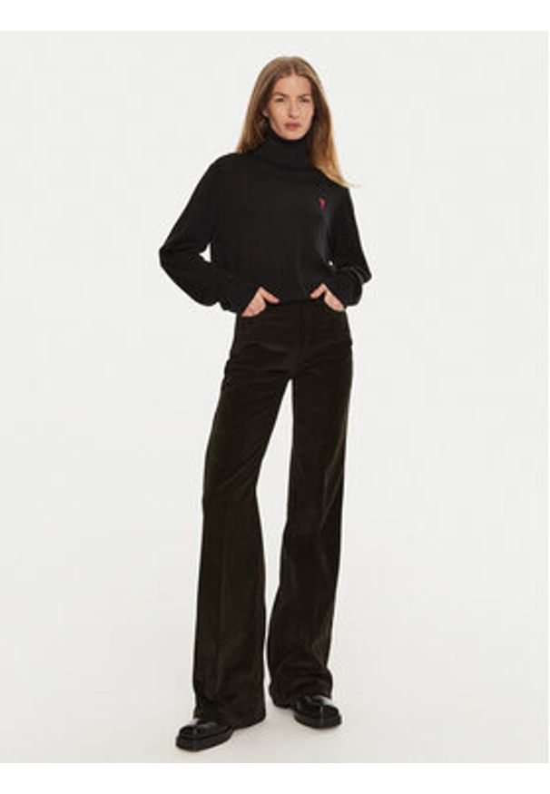 AMI PARIS - AMI Paris Spodnie materiałowe FTR420.CO0089 Brązowy Flare Fit. Kolor: brązowy. Materiał: bawełna