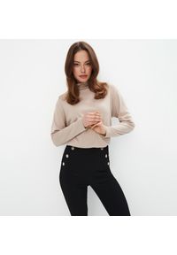 Mohito - Bluzka ze stójką - Beżowy. Typ kołnierza: kołnierzyk stójkowy. Kolor: beżowy