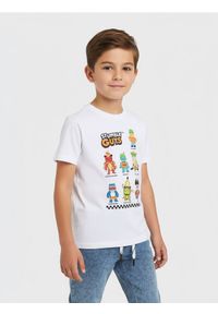 Sinsay - Koszulka Stumble Guys - biały. Kolor: biały #1