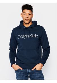 Calvin Klein Bluza Logo K10K104060 Granatowy Regular Fit. Kolor: niebieski. Materiał: bawełna #1
