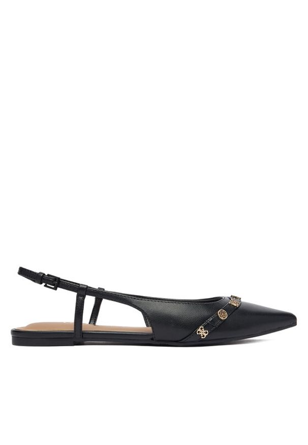 Guess Baleriny FLPDOR LEA05 Czarny. Kolor: czarny. Materiał: skóra