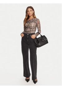 Guess Bluzka W5BP32 KCZC2 Beżowy Slim Fit. Kolor: beżowy. Materiał: syntetyk #4