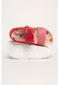 Pepe Jeans - Sandały dziecięce Bio Buckle. Zapięcie: klamry. Kolor: czerwony. Materiał: syntetyk, materiał, skóra ekologiczna, guma #2
