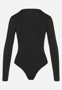 Born2be - Czarne Body z Okrągłym Dekoltem i Długim Rękawem Zailea. Okazja: na co dzień, do pracy. Kolor: czarny. Materiał: jeans, materiał. Długość rękawa: długi rękaw. Długość: długie. Styl: klasyczny, casual #4