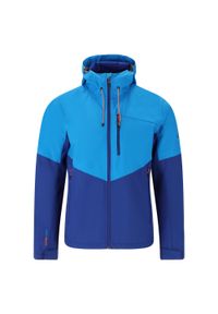 Kurtka wodoodporna Whistler Rodney. Kolor: niebieski. Materiał: softshell, materiał. Sport: turystyka piesza