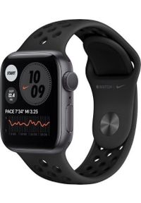 APPLE - Smartwatch Apple Watch Series 6 Nike GPS 44mm Gray Alu Black Sport Czarny (MG173WB/A). Rodzaj zegarka: smartwatch. Kolor: czarny. Styl: sportowy