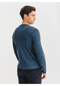 Pako Lorente - PAKO LORENTE – Granatowy sweter męski o-neck. Okazja: na co dzień. Kolor: niebieski. Materiał: poliester, wiskoza. Sezon: jesień. Styl: casual #2