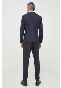 BOSS garnitur wełniany kolor granatowy. Kolor: niebieski. Materiał: wełna #2