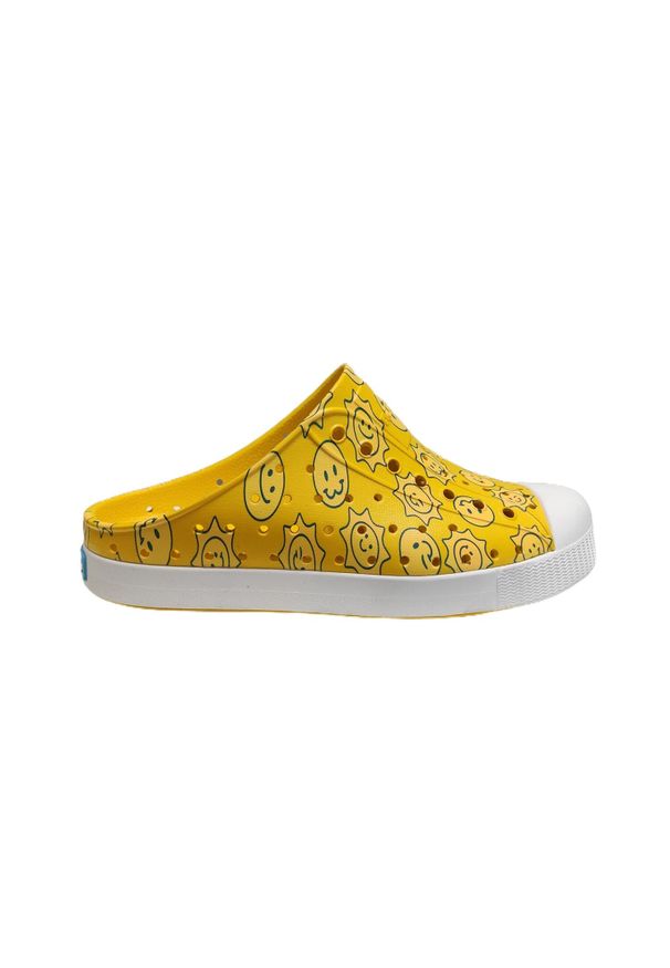 Native Shoes - Buty miejskie młodzieżowe NATIVE JEFFERSON CLOG SUGARLITE PRINT BIG KID. Okazja: na co dzień. Kolor: żółty. Wzór: nadruk
