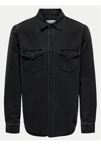 Only & Sons Koszula jeansowa Bane 22023247 Szary Regular Fit. Kolor: szary. Materiał: bawełna