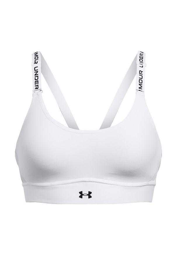 Biustonosz treningowy Under Armour Infinity Mid. Kolor: biały. Sport: fitness