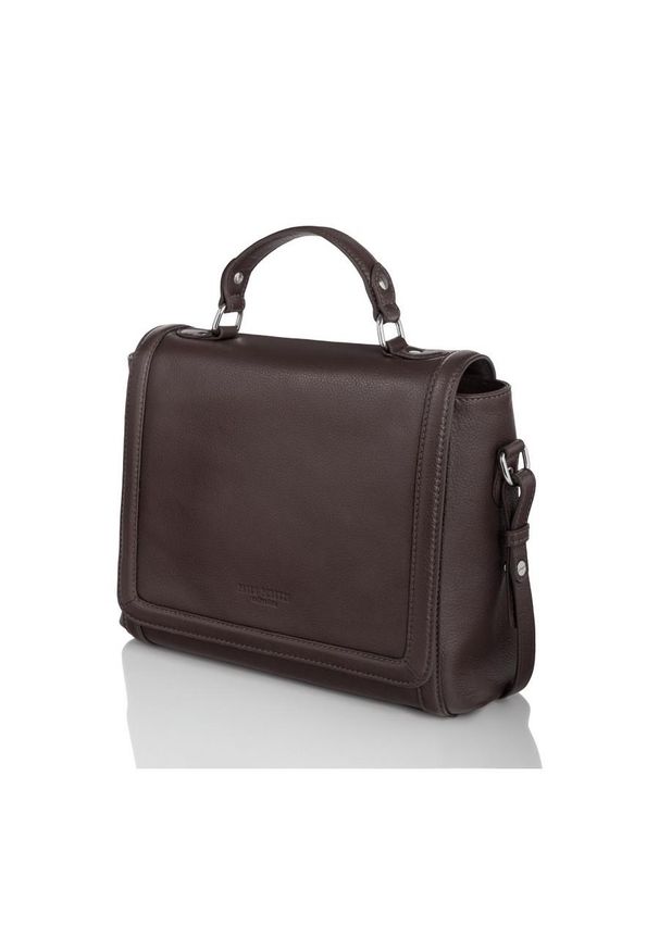 Listonoszka brązowa PAOLO PERUZZI IN-21-BR. Kolor: brązowy. Materiał: skórzane. Styl: casual, klasyczny, elegancki, młodzieżowy