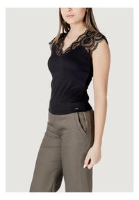 Morgan De Toi Podkoszulek 251-DELI Czarny Casual Fit. Okazja: na co dzień. Kolor: czarny. Styl: casual #3