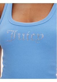 Juicy Couture Top Racer JCWLV125305 Niebieski Slim Fit. Kolor: niebieski. Materiał: bawełna