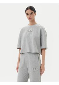 EA7 Emporio Armani T-Shirt 7W000177 AF12473 O8002 Szary Loose Fit. Kolor: szary. Materiał: bawełna