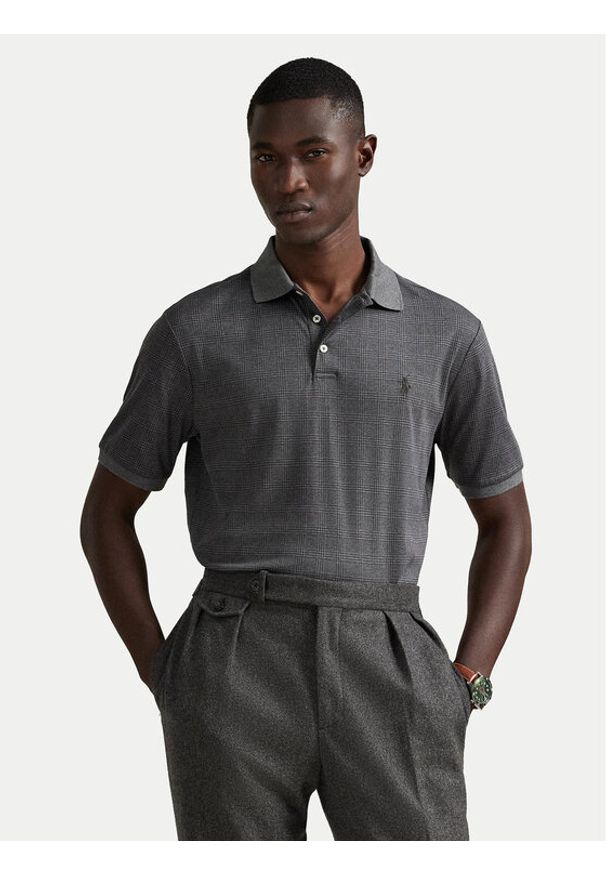 Polo Ralph Lauren Polo 710P07351001 Szary Slim Fit. Typ kołnierza: polo. Kolor: szary. Materiał: bawełna