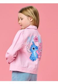 Sinsay - Jeansowa kurtka katana Lilo & Stitch - różowy. Kolor: różowy. Materiał: jeans #1