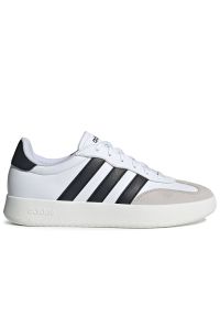 Adidas - Buty męskie adidas Sportswear Barreda JI2306 - białe. Kolor: biały. Materiał: zamsz, skóra, syntetyk, guma. Szerokość cholewki: normalna. Wzór: aplikacja