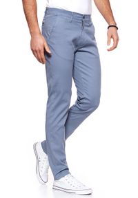 Wrangler - WRANGLER SPODNIE MĘSKIE CHINO FLINSTONE BLUE W16LHE13F. Materiał: materiał #3