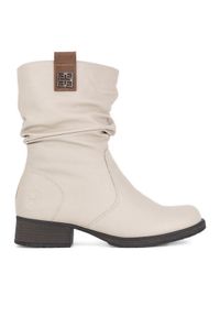 Rieker Botki Z9583-60 Beżowy. Kolor: beżowy. Materiał: materiał #1