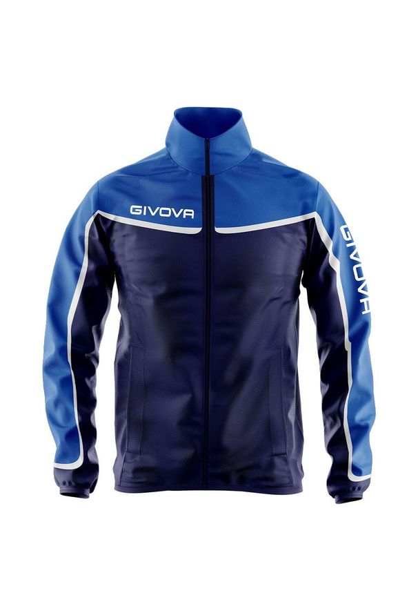 Kurtka Sportowa Unisex Givova Asia RJ006 - Niebieska Królewska. Kolor: niebieski. Materiał: nylon