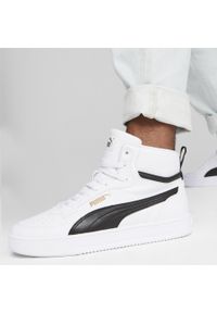 Puma - Sneakersy Caven 2.0 Mid PUMA White Black Gold. Kolor: czarny, biały, wielokolorowy, żółty. Sezon: lato. Sport: turystyka piesza