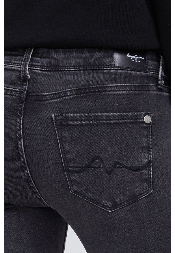 Pepe Jeans Jeansy Lola damskie medium waist. Kolor: szary