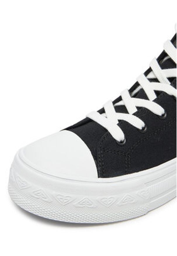Roxy Trampki V12-907 Czarny. Kolor: czarny. Materiał: materiał