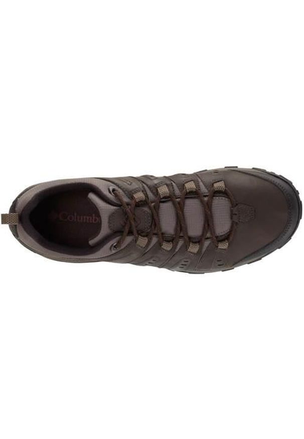 columbia - Buty trekkingowe męskie Columbia Woodburn II. Zapięcie: sznurówki. Kolor: brązowy, wielokolorowy. Materiał: syntetyk, tkanina, skóra, materiał. Szerokość cholewki: normalna. Sport: turystyka piesza