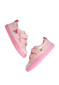 Garvalin tenisówki dziecięce kolor różowy. Nosek buta: okrągły. Zapięcie: rzepy. Kolor: różowy #2