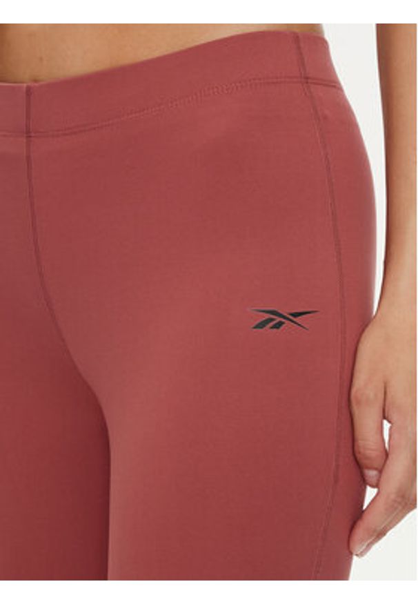 Reebok Legginsy Yoga Peached 7/8 Tight 100037475 Bordowy Slim Fit. Kolor: czerwony. Materiał: syntetyk
