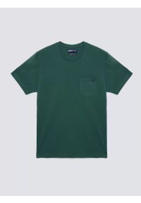 Big-Star - Koszulka męska z kieszonką zielona Carbon 304. Kolor: zielony. Materiał: jeans, bawełna, materiał. Wzór: aplikacja #7