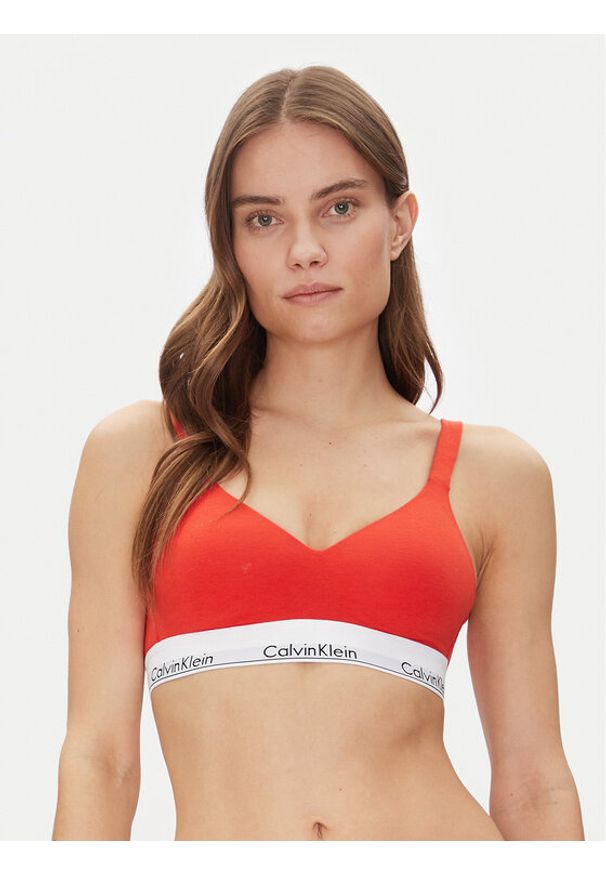 Calvin Klein Underwear Biustonosz top Lift Bralette 000QF7900E Czerwony. Kolor: czerwony. Materiał: bawełna