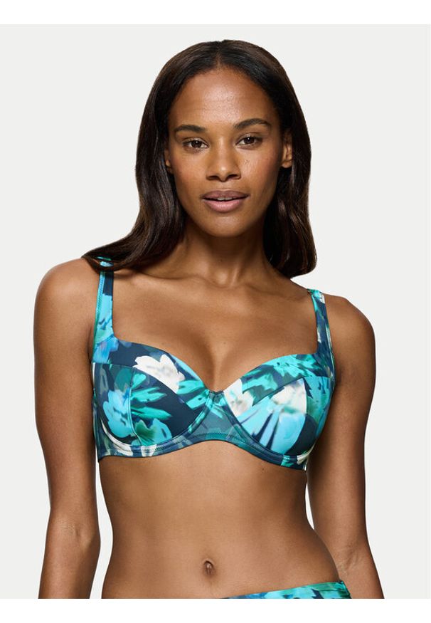 Triumph Góra od bikini Summer Fleur 10222301 Niebieski. Kolor: niebieski. Materiał: syntetyk