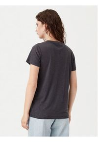 Lee Bluzka V Neck Tee L41JEN01 112108991 Czarny Regular Fit. Kolor: czarny. Materiał: lyocell #5