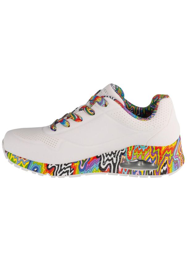 skechers - Chaussures Femme UNO-MINI DRIP WMLT Blanc Blanc SKECHERS. Kolor: biały. Model: Skechers Sport. Sport: turystyka piesza