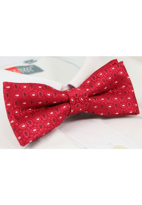 Modna Mucha Męska - Alties - Czerwona. Kolor: czerwony. Wzór: paisley. Styl: sportowy, elegancki