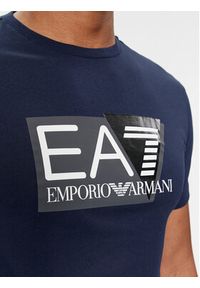 EA7 Emporio Armani T-Shirt 3DPT81 PJM9Z 1554 Granatowy Regular Fit. Kolor: niebieski. Materiał: bawełna