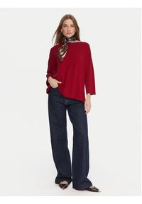 Kontatto Sweter 3M0801C Czerwony Regular Fit. Kolor: czerwony. Materiał: wiskoza #3