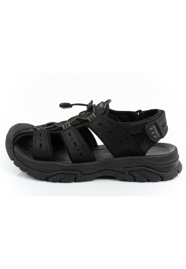 Buty sportowe męskie sandały Grisport. Kolor: czarny. Materiał: materiał, skóra