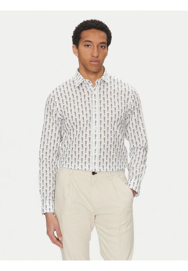 JOOP! Jeans Koszula 15 JJSH-138Hanson 30045983 Beżowy Modern Fit. Kolor: beżowy. Materiał: bawełna